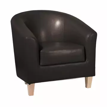 Buy Claridon 1 Seater Sofa PU Brown, Colour: Brown from Furnituretta