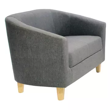 Buy Claridon 2 Seater Sofa Linen Fabric Dark Grey from Furnituretta