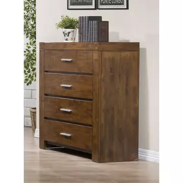 Buy California Tallboy Solid Rubberwood Rustic Oak from Furnituretta