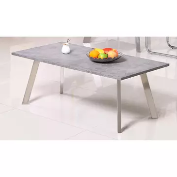 Buy Calipso Coffee Table Concrete with Brushed Stainless Steel Legs from Furnituretta