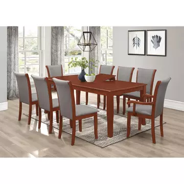 Buy Carlo Dining Set with 6 Side & 2 Arm Chairs Mahogany from Furnituretta