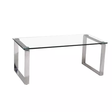 Buy Carter Glass Coffee Table with Stainless Steel Legs from Furnituretta