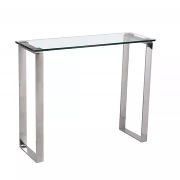 Buy Carter Glass Console Table with Stainless Steel Legs from Furnituretta