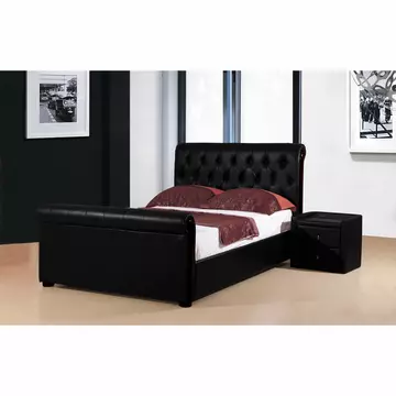 Buy Caxton Storage PU King Size Bed Black, Colour: Black, Size: King Size from Furnituretta