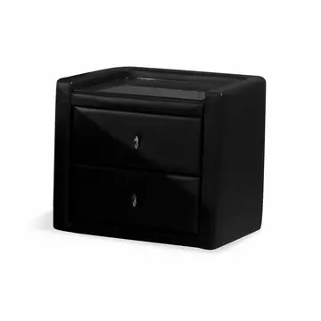 Buy Caxton Bedside PU Black, Colour: Black from Furnituretta