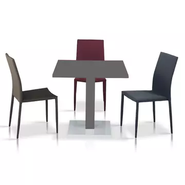Buy Chatham High Gloss Table Grey with Stainless Steel Base, Colour: Grey from Furnituretta