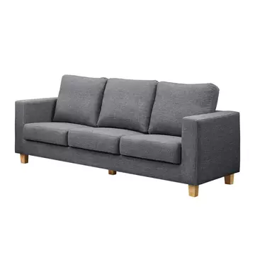 Buy Chesterfield 3 Seater Sofa Linen Fabric Dark Grey from Furnituretta