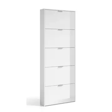 Buy Arctic Shoe Cabinet 5 Doors White 007815BO from Furnituretta