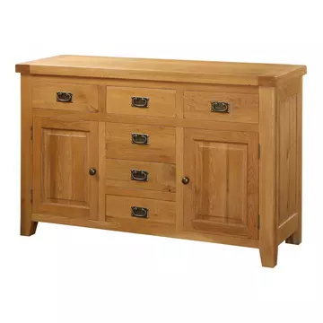 Buy Acorn Solid Oak Sideboard Large 2 Doors & 6 Drawers from Furnituretta