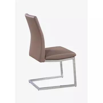 Buy Azore PU Chairs Chrome & Cappuccino (2s) from Furnituretta