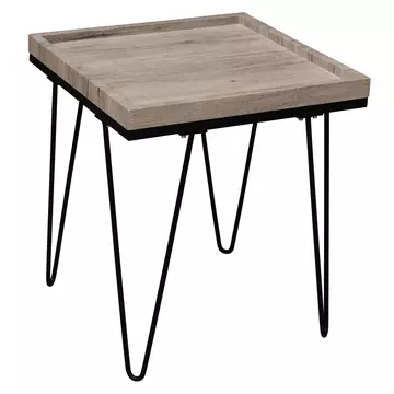 Buy Deco Lamp Table Natural with Black Metal Legs from Furnituretta