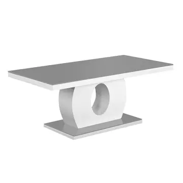 Buy Edenhall Grey Glass Coffee Table Grey & White HG, Colour: Grey, Width: 120 from Furnituretta