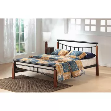 Buy Franklin Bed King Size Black/Dark Oak, Size: King Size from Furnituretta
