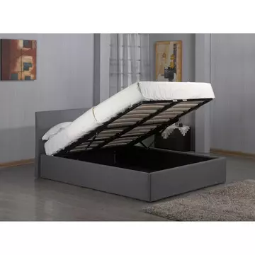 Buy Fusion Fabric Storage Double Bed Grey, Colour: Grey, Size: Double from Furnituretta