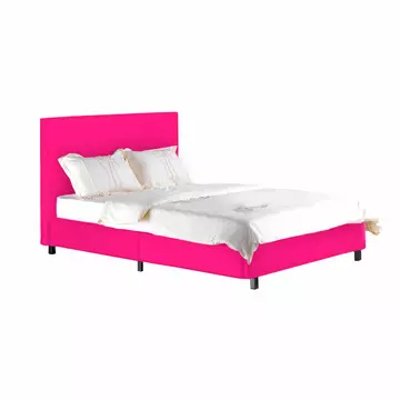 Buy Fusion PU Single Bed Hot Pink, Colour: Pink, Size: Single from Furnituretta