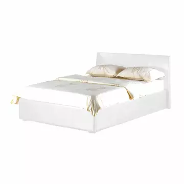 Buy Fusion Storage PU 4 Foot Bed White, Colour: White, Size: 4 Foot from Furnituretta