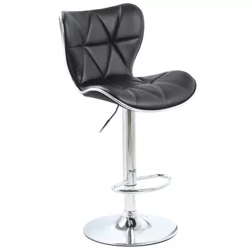 Buy Harlow Bar Stool PU Chrome & Black (2s) from Furnituretta