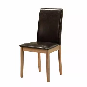 Buy Healey PU Solid Rubberwood Chair Brown from Furnituretta
