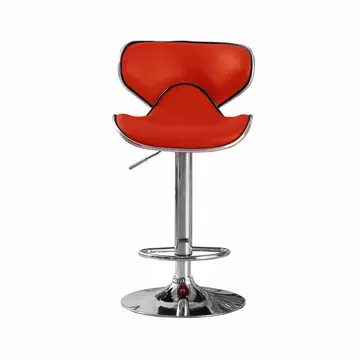 Buy Hillside Bar Stool PU Chrome & Red (2s), Colour: Red from Furnituretta
