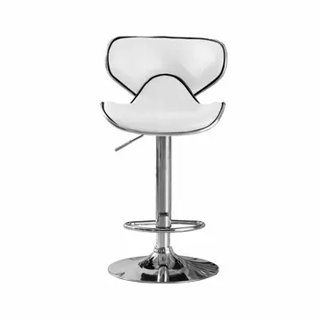 Buy Hillside Bar Stool PU Chrome & White (2s), Colour: White from Furnituretta