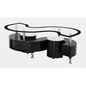 Buy Krista Black High Gloss Coffee Table with Black Border, Colour: Black from Furnituretta