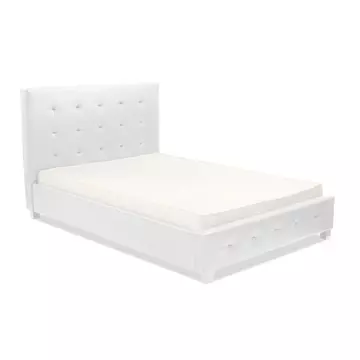 Buy Lattice PU Double Bed White, Colour: White, Size: Double from Furnituretta