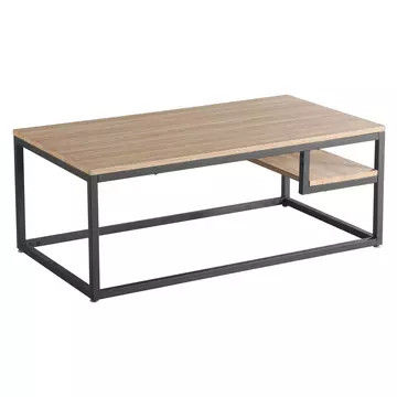 Buy Licata Coffee Table Latte with Metal Black Painted Legs from Furnituretta