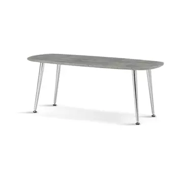 Buy Lynx Coffee Table Stone Effect & Chrome from Furnituretta