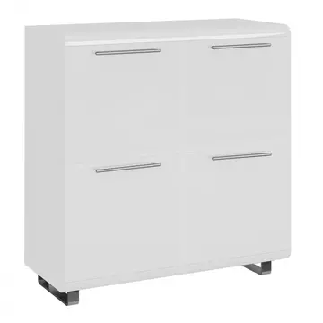 Buy Newline High Gloss Sideboard Small 4 Doors White, Colour: White from Furnituretta