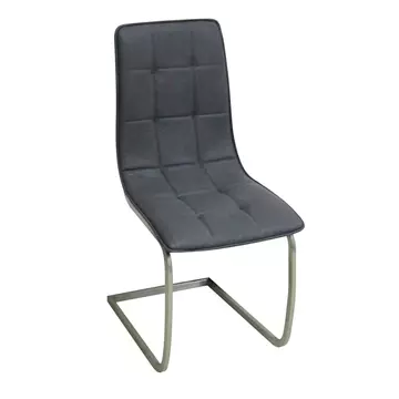 Buy Olivia PU Chairs Chrome & Grey, Colour: Grey from Furnituretta