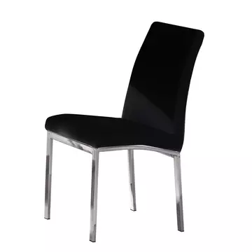 Buy Peru PU Chair Black & Chrome, Colour: Black from Furnituretta