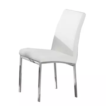 Buy Peru PU Chair White & Chrome, Colour: White from Furnituretta