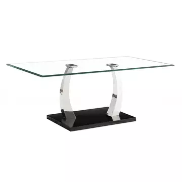 Buy Phoenix Glass Coffee Table with Stainless Steel Base from Furnituretta