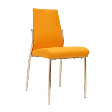 Buy Renzo PU Chairs Chrome & Orange (4s) from Furnituretta