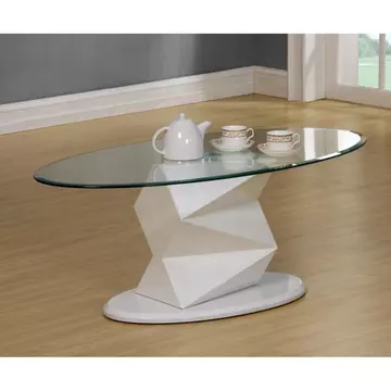Buy Rowley White High Gloss Coffee Table, Colour: White from Furnituretta