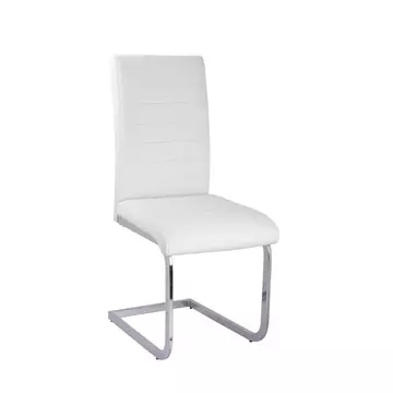 Buy Ryker PU Chairs Chrome & White (4s), Colour: White from Furnituretta