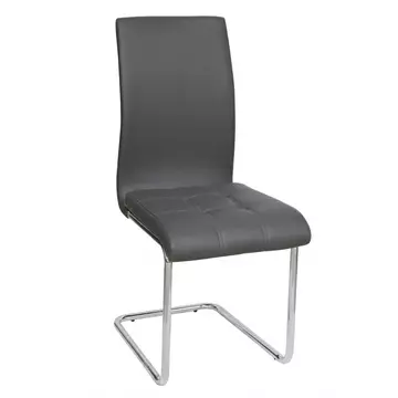 Buy Samurai PU Chairs Chrome & Grey (4s), Colour: Grey from Furnituretta