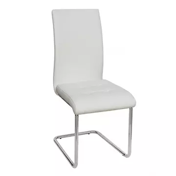 Buy Samurai PU Chairs Chrome & White (4s), Colour: White from Furnituretta