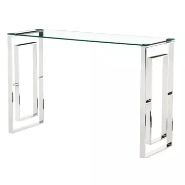 Buy Memphis Silver Clear Glass Console Table from Furnituretta