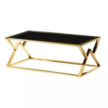 Buy Mombasa Gold Black Glass Coffee Table from Furnituretta