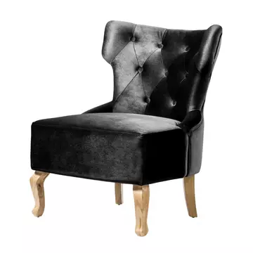 Buy Norton Velvet Chair Black (2s), Colour: Black from Furnituretta