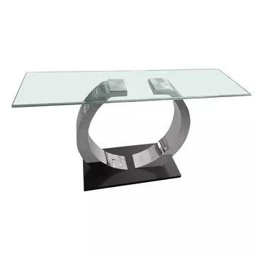 Buy Phoenix Glass Console Table with Stainless Steel Base from Furnituretta