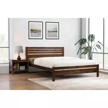 Buy Astley Double Bed Solid Hardwood Antique Oak, Colour: Oak, Size: Double, Mattresses: Without Mattress from Furnituretta