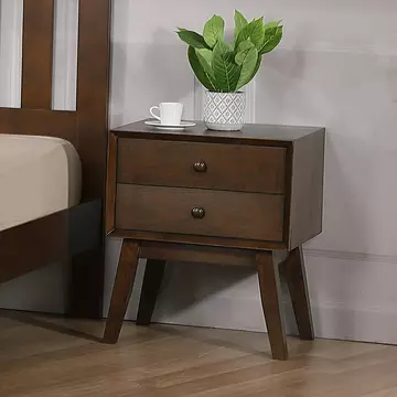 Buy Kempton Bedside Solid Hardwood Rustic Oak from Furnituretta