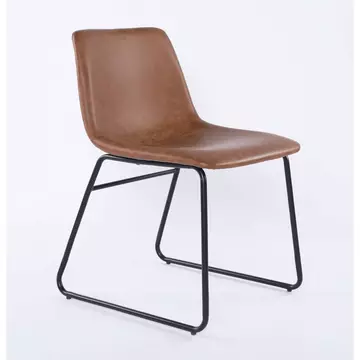 Buy Meadow PU Dining Chair Black & Tan (2s), Colour: Tan from Furnituretta