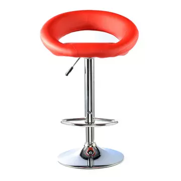 Buy Murry Bar Stool PU Chrome & Red (2s) from Furnituretta