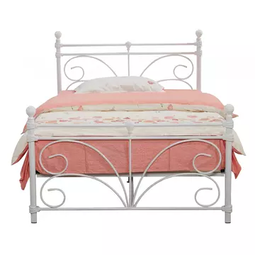 Buy Separo Double Bed White, Colour: White, Size: Double from Furnituretta