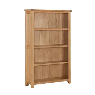 Buy Stirling Solid Oak Bookcase with 3 Shelves Assembled Storage Unit from Furnituretta