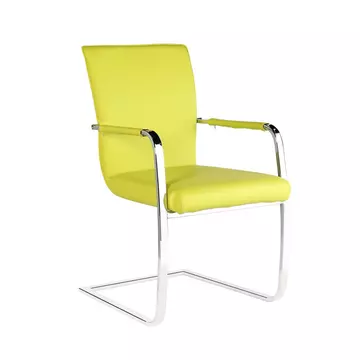 Buy Una PU Arm Chairs Chrome & Green (2s), Colour: Green from Furnituretta