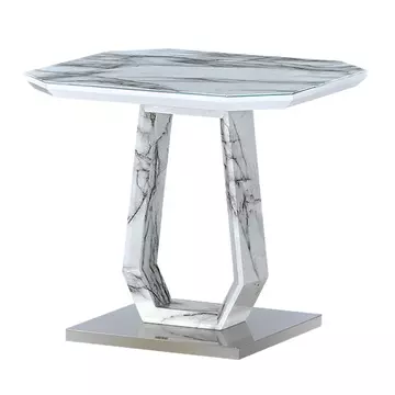 Buy Westlake Marble Effect Glass Lamp Table from Furnituretta
